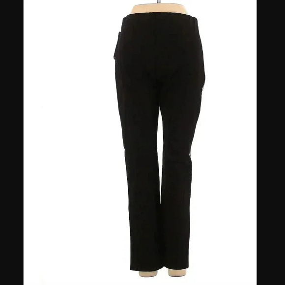 🔷 KAREN KANE NEW Tuxedo Black Silver Stripe Ankle Pant XS - Picture 10 of 10